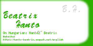 beatrix hanto business card